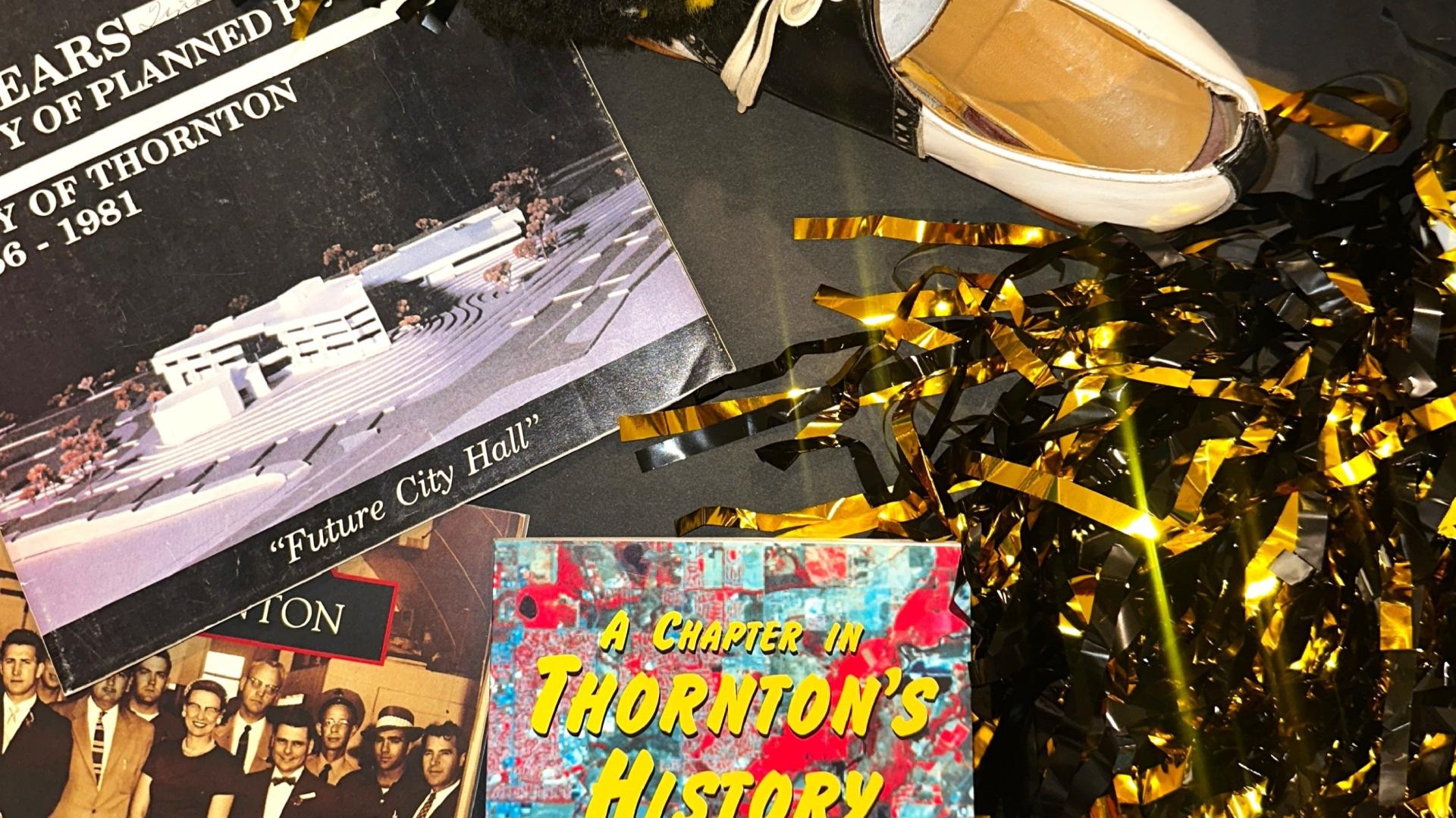 Items and books reflecting city of Thornton history