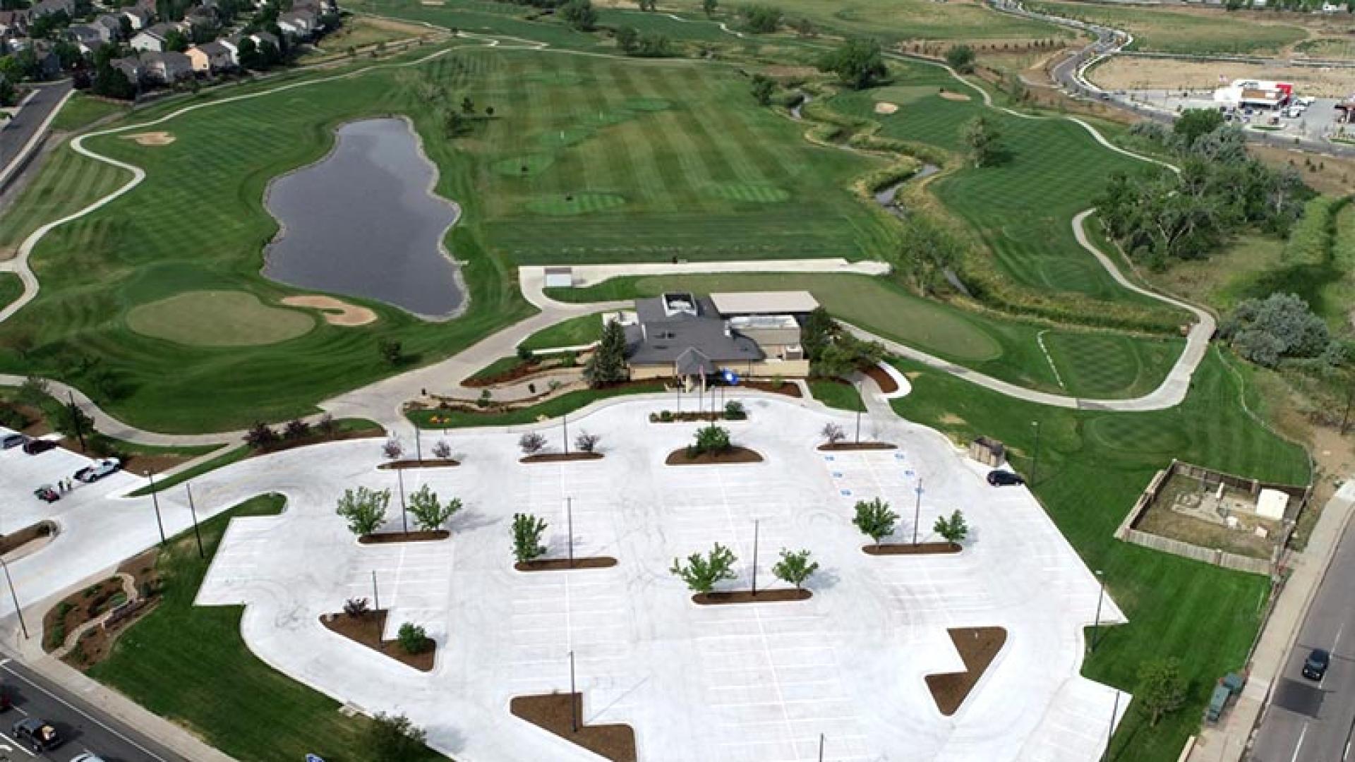 Aerial view of Thorncreek Golf Course.