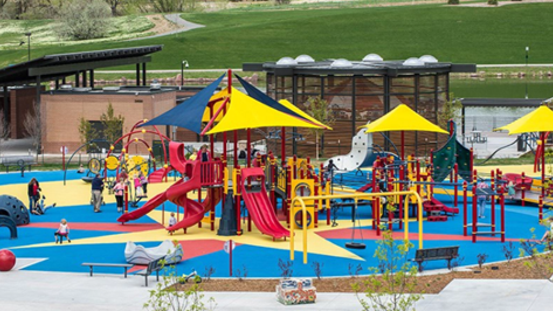 Margaret Carpenter Playground viewed from the west. 