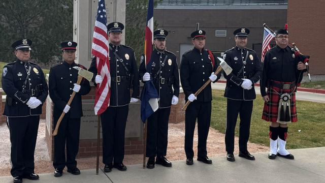 Thornton Fire Department representatives at the annual Veterans Day Commemoration Ceremony.