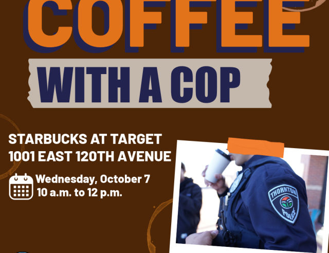 police officer drinking coffee
