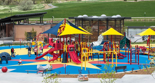 Margaret Carpenter Playground viewed from the west. 